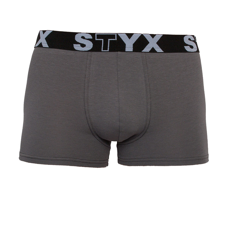 E-shop Pánské boxerky Styx sportovní guma tmavě šedé