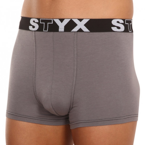 Pánské boxerky Styx sportovní guma tmavě šedé (G1063)