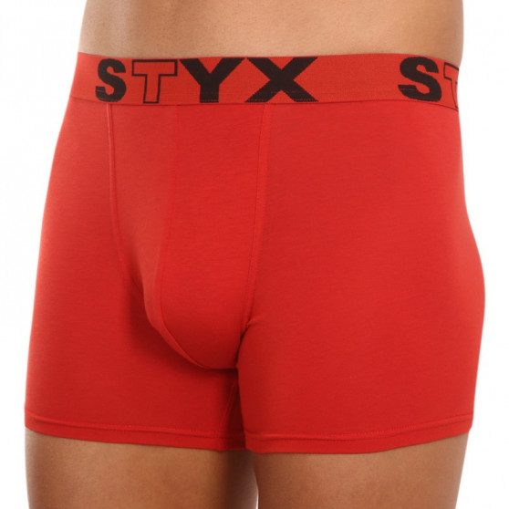 Pánské boxerky Styx long sportovní guma červené (U1064)