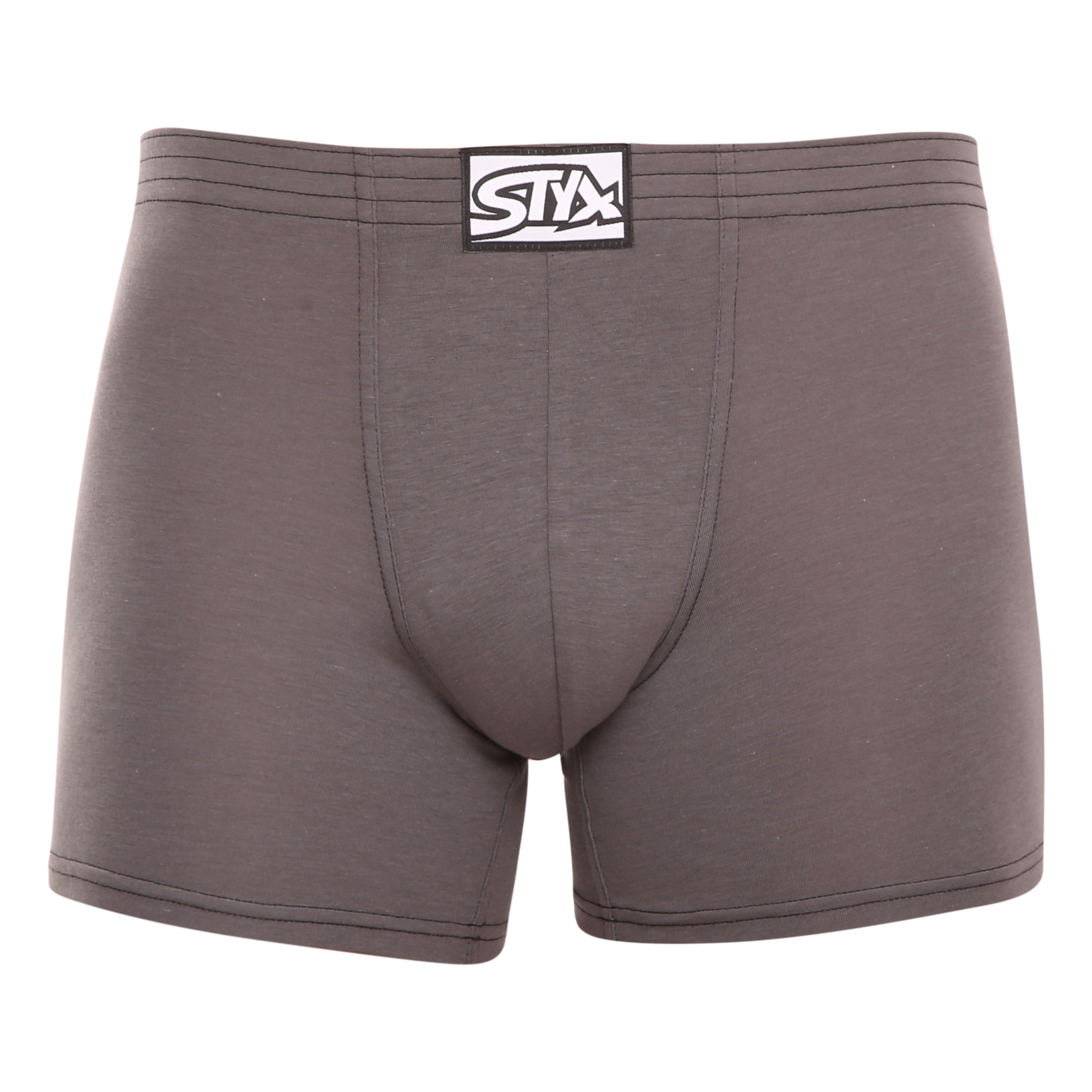E-shop Pánské boxerky Styx long klasická guma tmavě šedé