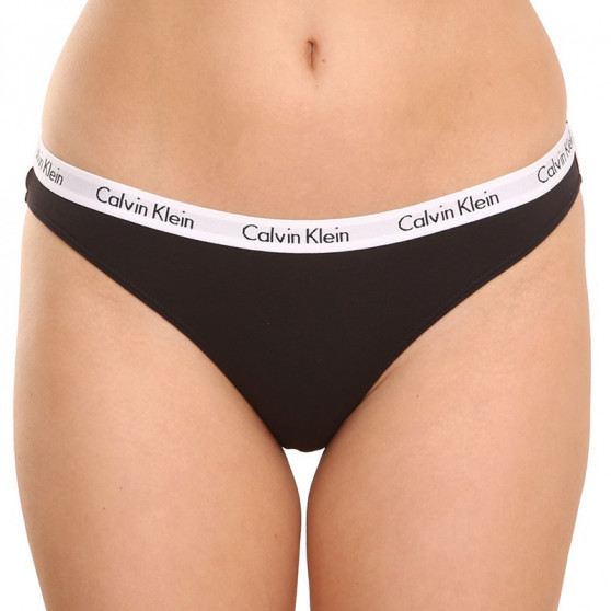 3PACK dámské kalhotky Calvin Klein černé (QD3588E-001)