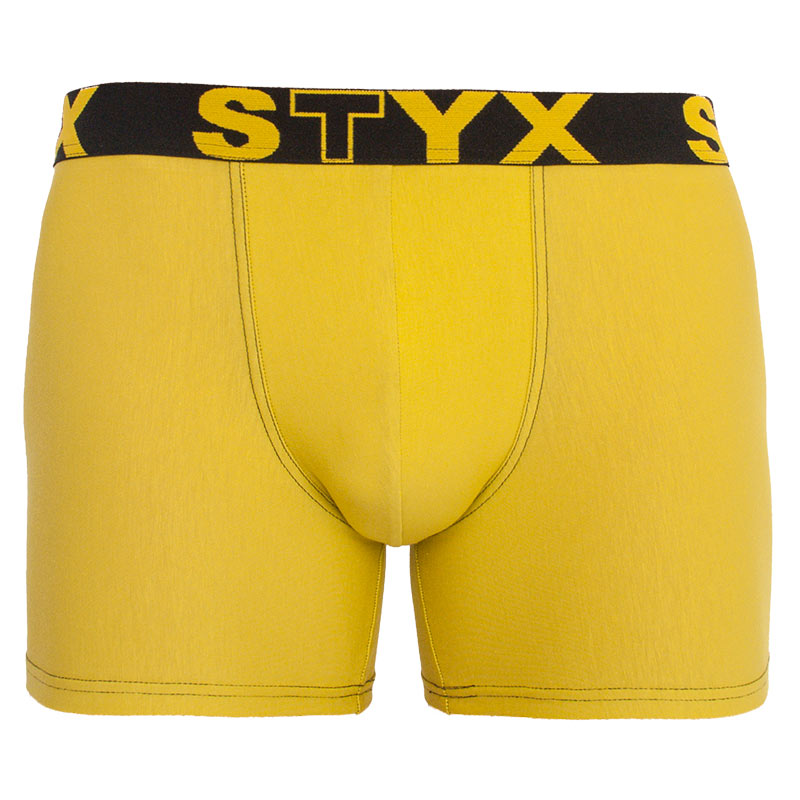E-shop Pánské boxerky Styx long sportovní guma zelenožluté