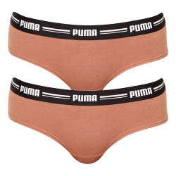 2PACK dámské kalhotky brazilky Puma hnědé (603043001 010)