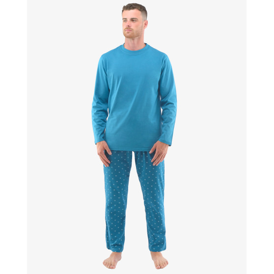 Pánské pyžamo Gino nadrozměr petrolejové (79129)