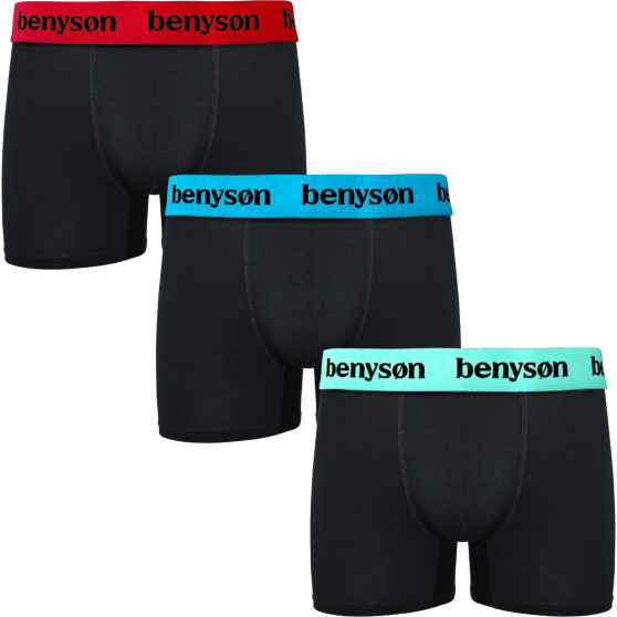 3PACK pánské boxerky Benysøn bambusové černé (BENY-7012)