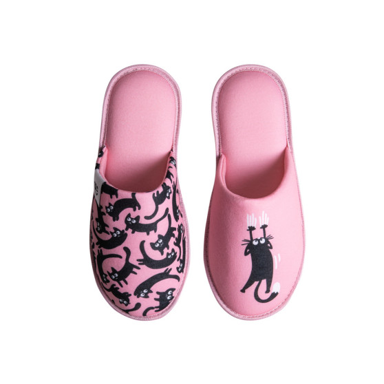 Veselé papuče Dedoles Růžové kočky (D-F-F-HS-C-C-079)