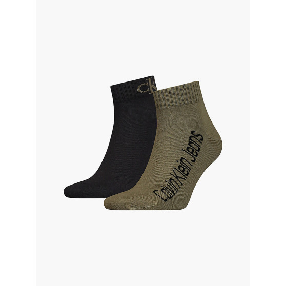 2PACK pánské ponožky Calvin Klein kotníkové vícebarevné (701219841 002)