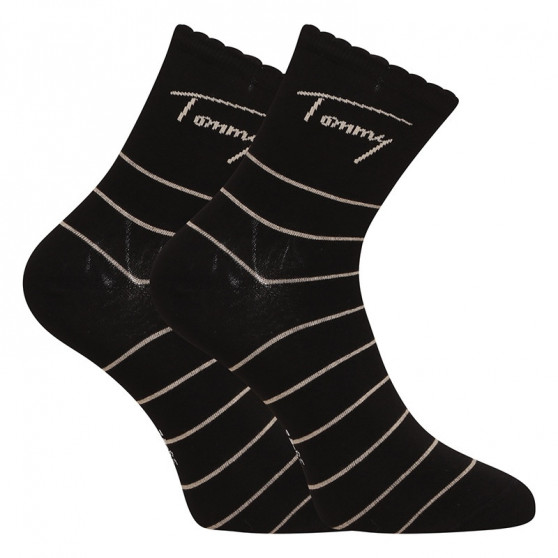 2PACK dámské ponožky Tommy Hilfiger vysoké černé (701220252 002)