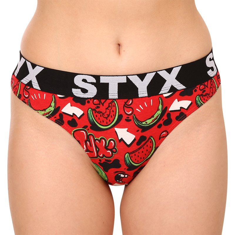 E-shop Dámská tanga Styx art sportovní guma melouny