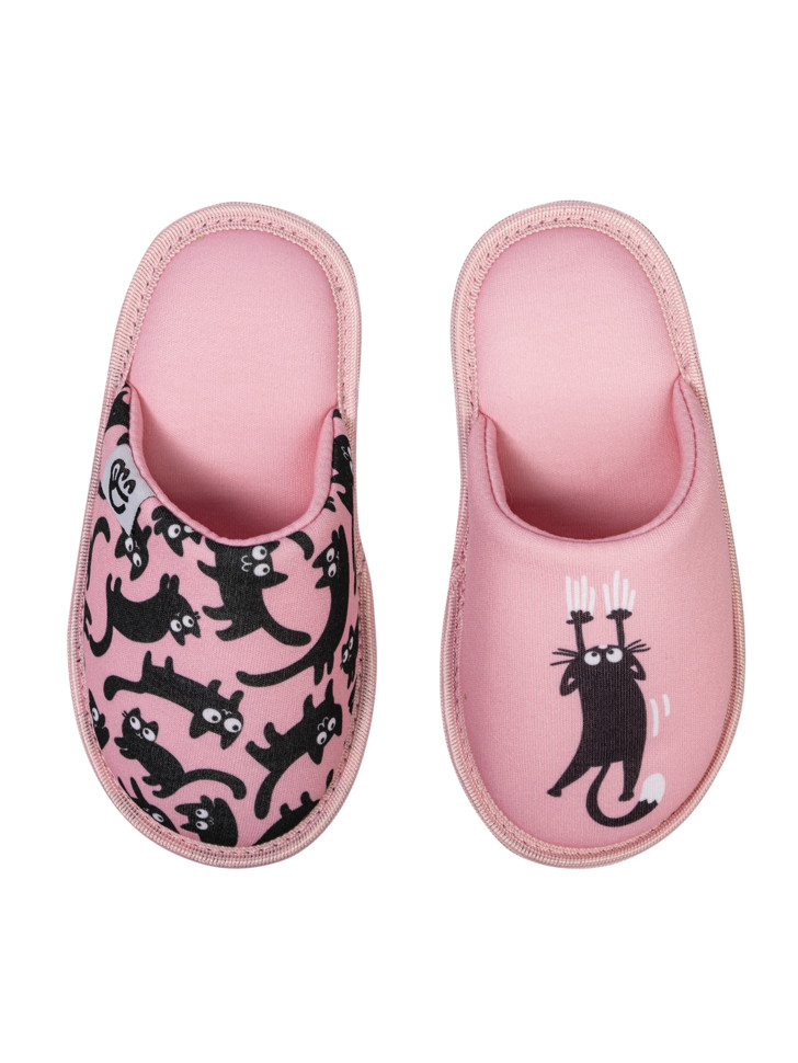 E-shop Veselé dětské papuče Dedoles Růžové kočky