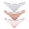 3PACK dámské kalhotky Calvin Klein nadrozměr vícebarevné (QD3801E-642)