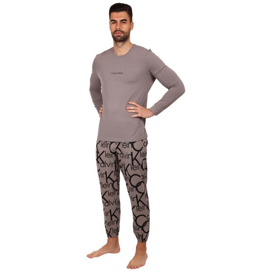 Pánské pyžamo Calvin Klein šedé (NM2178E-6NT)