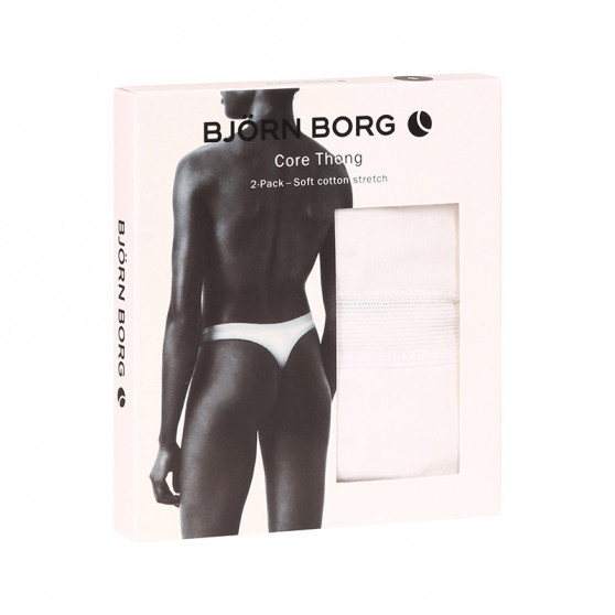 2PACK dámská tanga Bjorn Borg bílé (10000162-MP002)