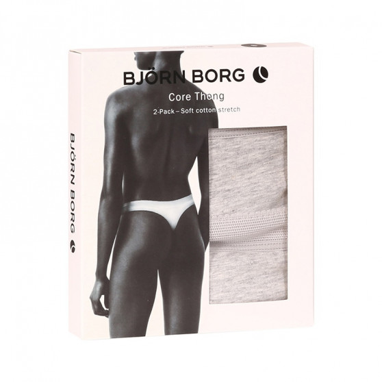 2PACK dámská tanga Bjorn Borg šedé (10000162-MP003)