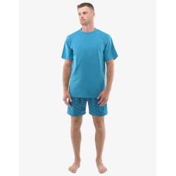 Pánské pyžamo Gino nadrozměr modré (79130-DZMMGA)