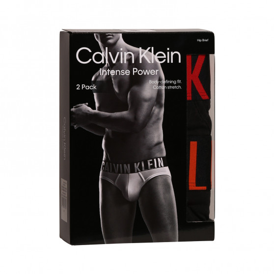 2PACK pánské slipy Calvin Klein černé (NB2601A-6NB)