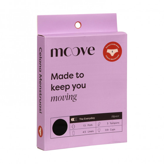 Dámské kalhotky Moove menstruační bambusové černé (PHPMDR-BK)
