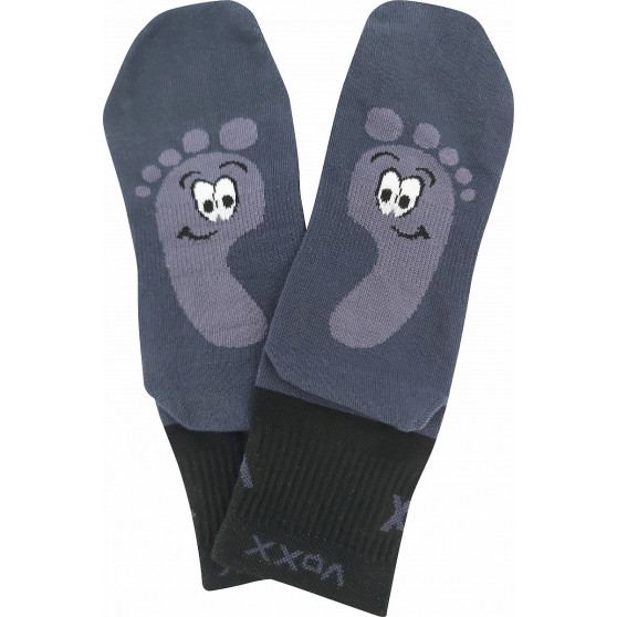 3PACK ponožky VoXX tmavě šedé (Barefootan-darkgrey)