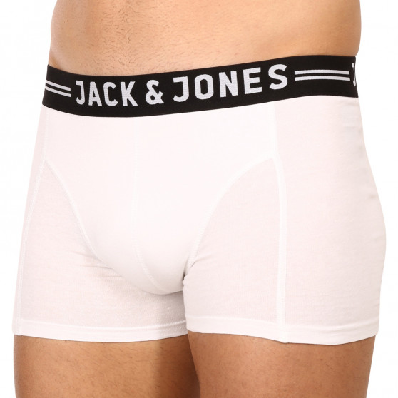 3PACK pánské boxerky Jack and Jones bílé (12081832)