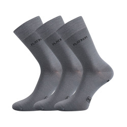 3PACK ponožky Lonka vysoké světle šedé (Dewool)