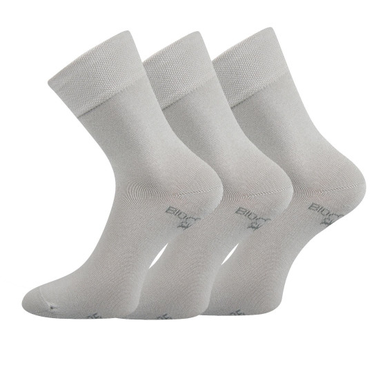 3PACK ponožky Lonka světle šedé (Bioban)
