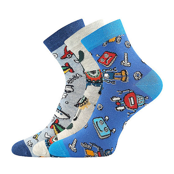 3PACK dětské ponožky Lonka vícebarevné (Dedotik - Mix C)