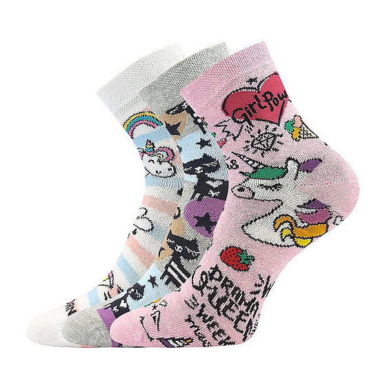 3PACK dětské ponožky Lonka vícebarevné (Dedotik - Mix F)