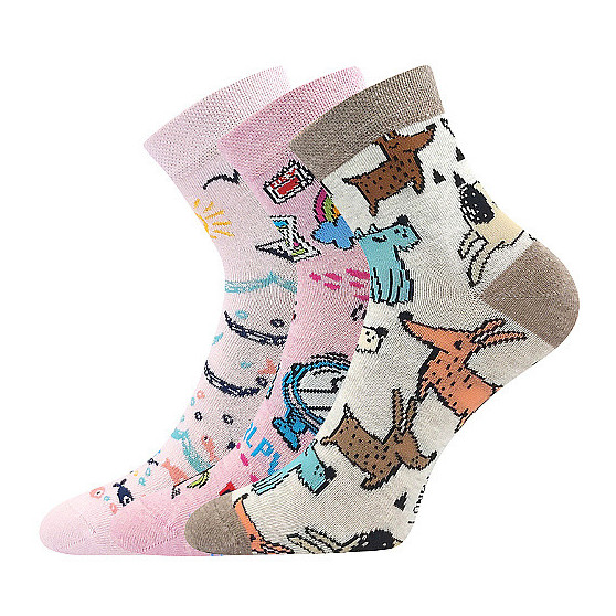 3PACK dětské ponožky Lonka vícebarevné (Dedotik - Mix D)