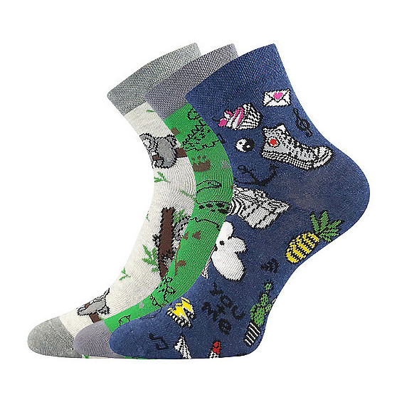 3PACK dětské ponožky Lonka vícebarevné (Dedotik - Mix E)