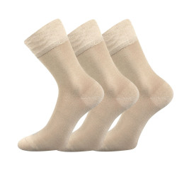 3PACK ponožky Lonka bambusové béžové (Deli)