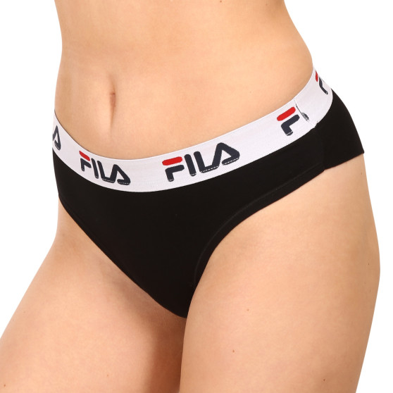 3PACK dámské kalhotky brazilky Fila černé (FU6067/3-200)
