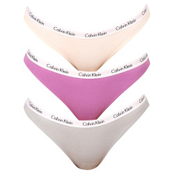 3PACK dámské kalhotky Calvin Klein vícebarevné (QD3588E-CFU)