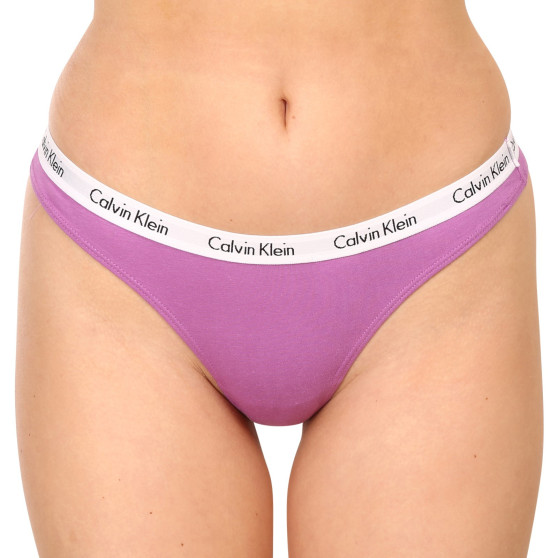 3PACK dámská tanga Calvin Klein vícebarevná (QD3587E-CFU)