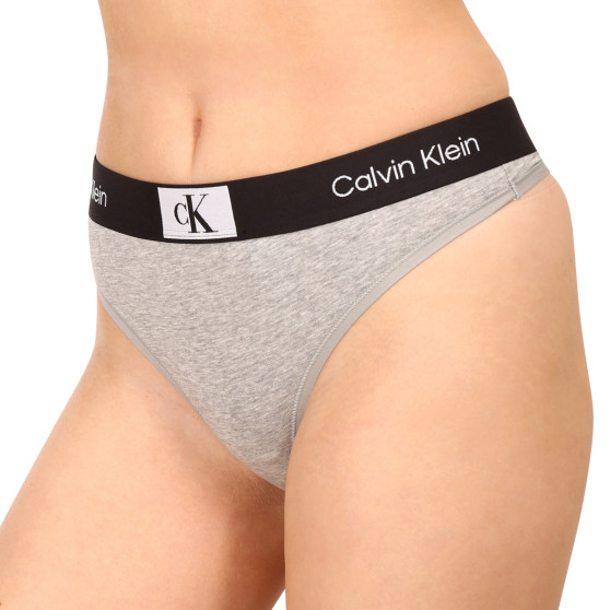 Dámská tanga Calvin Klein šedá (QF7221E-P7A)