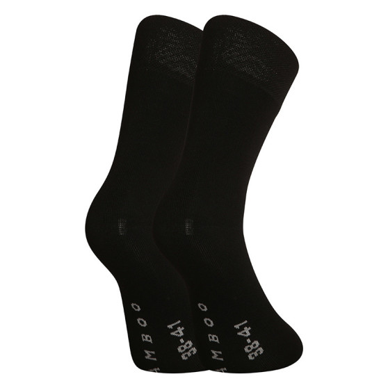 5PACK ponožky Gino bambusové bezešvé černé (82003)