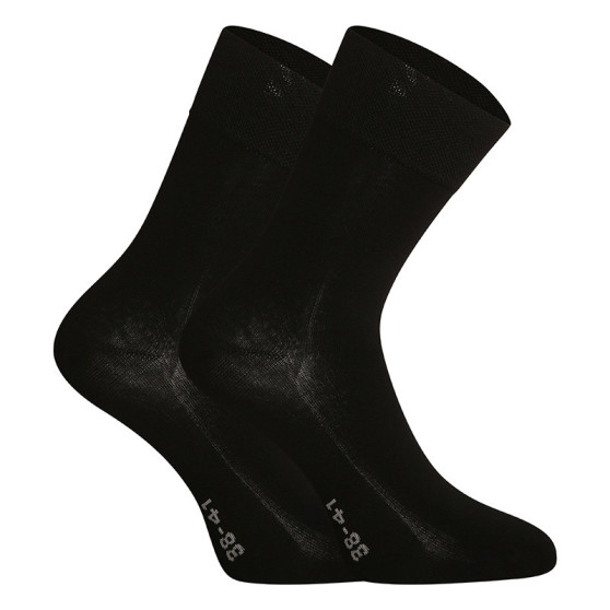 5PACK ponožky Gino bambusové bezešvé černé (82003)