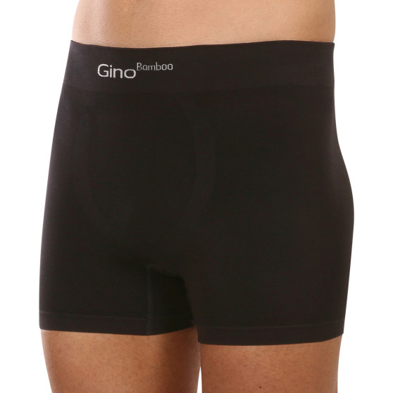 Pánské boxerky Gino bezešvé bambusové černé (54004)