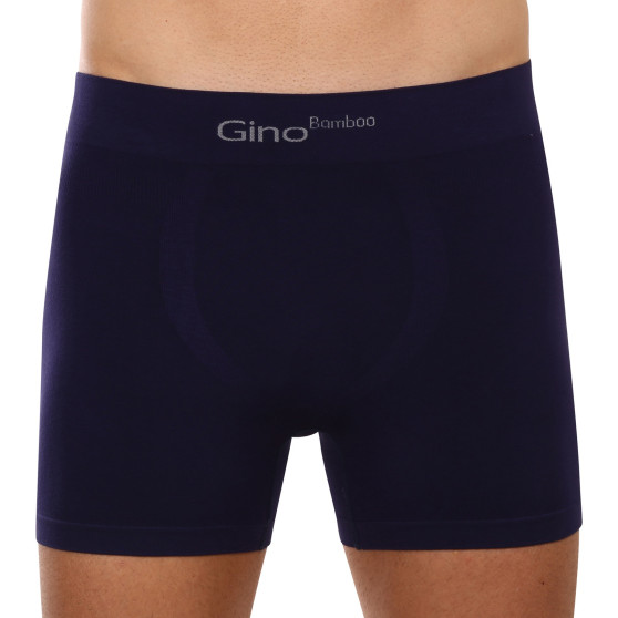 Pánské boxerky Gino bezešvé bambusové modré (54004)