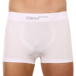 Pánské boxerky Gino bezešvé bambusové bílé (53004)