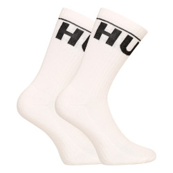 2PACK ponožky Hugo Boss vysoké bílé (50468419 100)