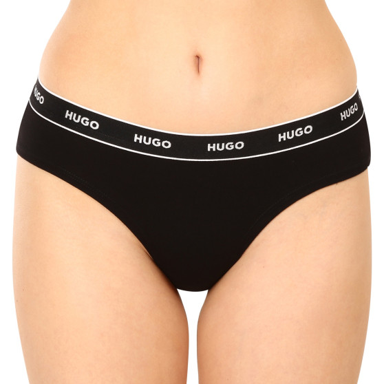 3PACK dámské kalhotky Hugo Boss černé (50469657 001)