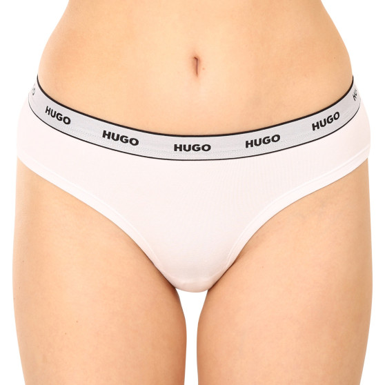 3PACK dámské kalhotky HUGO bílé (50469657 100)