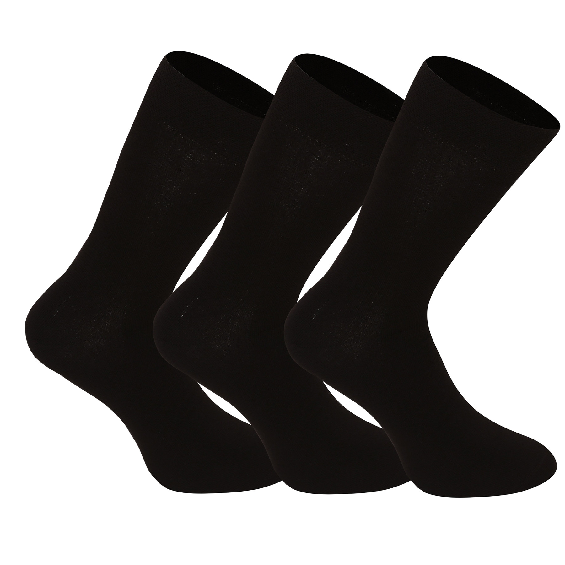 E-shop 3PACK ponožky Nedeto vysoké bambusové černé