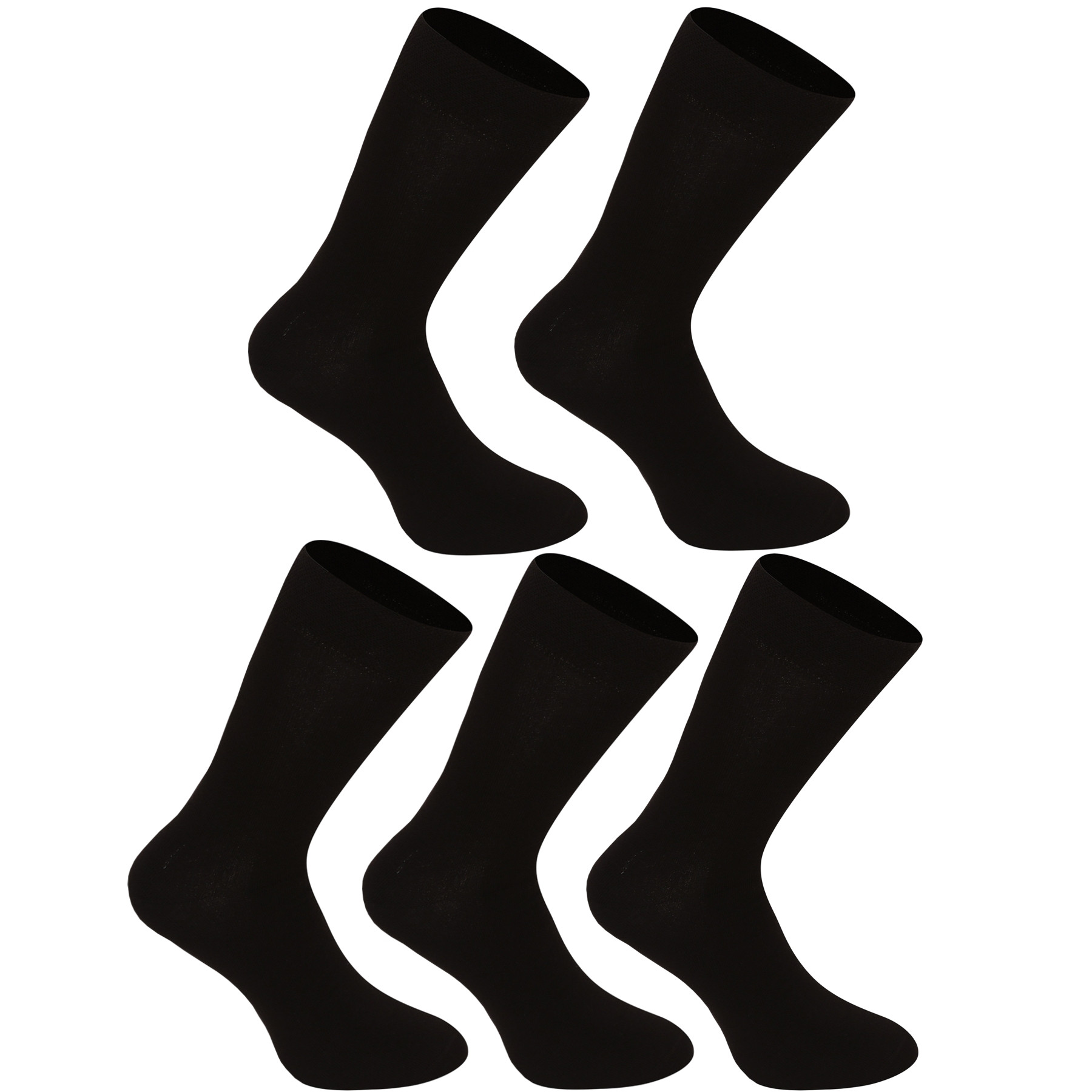 E-shop 5PACK ponožky Nedeto vysoké bambusové černé