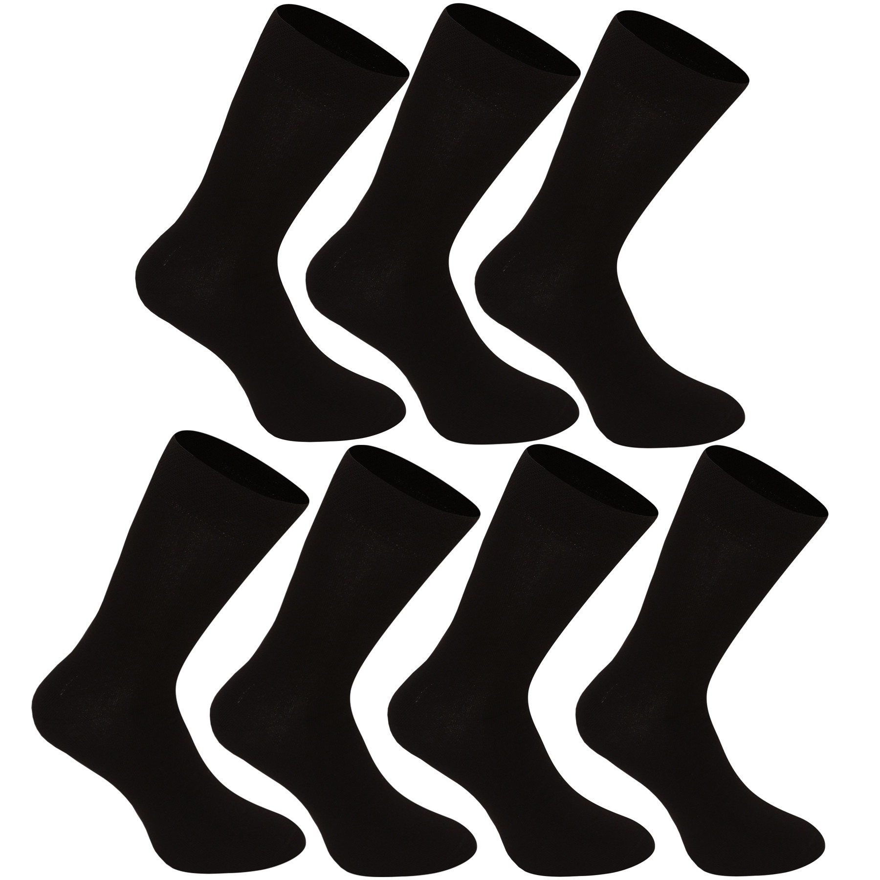 E-shop 7PACK ponožky Nedeto vysoké bambusové černé