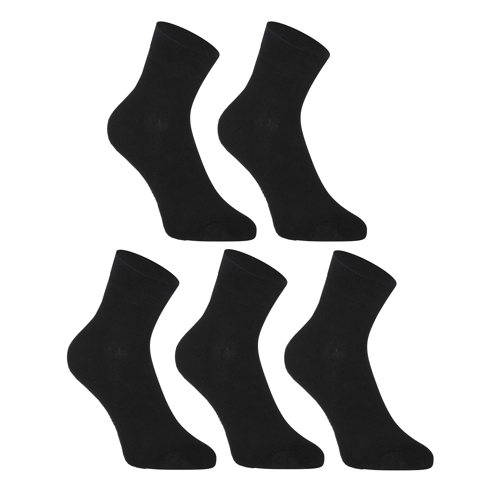 E-shop 5PACK ponožky Styx kotníkové bambusové černé
