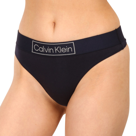 Dámská tanga Calvin Klein tmavě modré (QF6774E-CHW)
