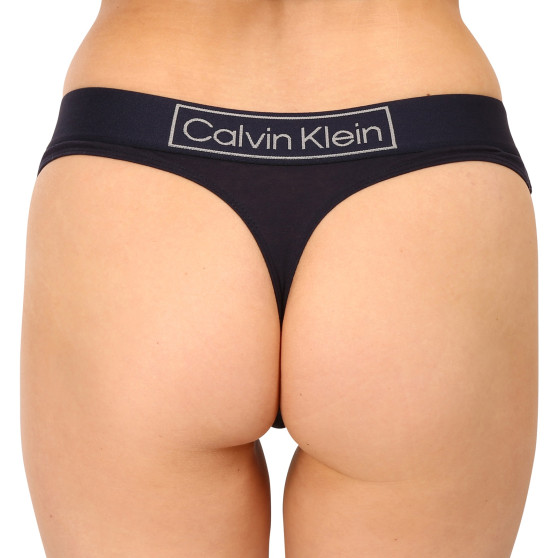 Dámská tanga Calvin Klein tmavě modré (QF6774E-CHW)