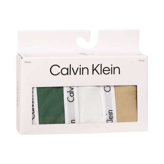 3PACK dámská tanga Calvin Klein vícebarevná (QD3587E-BP4)