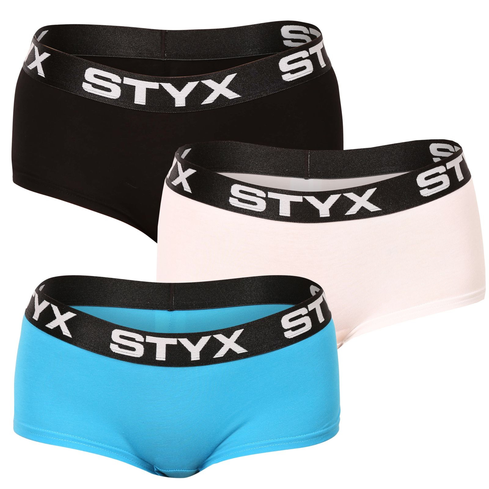 E-shop 3PACK dámské kalhotky Styx s nohavičkou vícebarevné